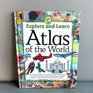 Explore and Learn Volume 6 "Atlas of the World" Hardcover Book Homeschool